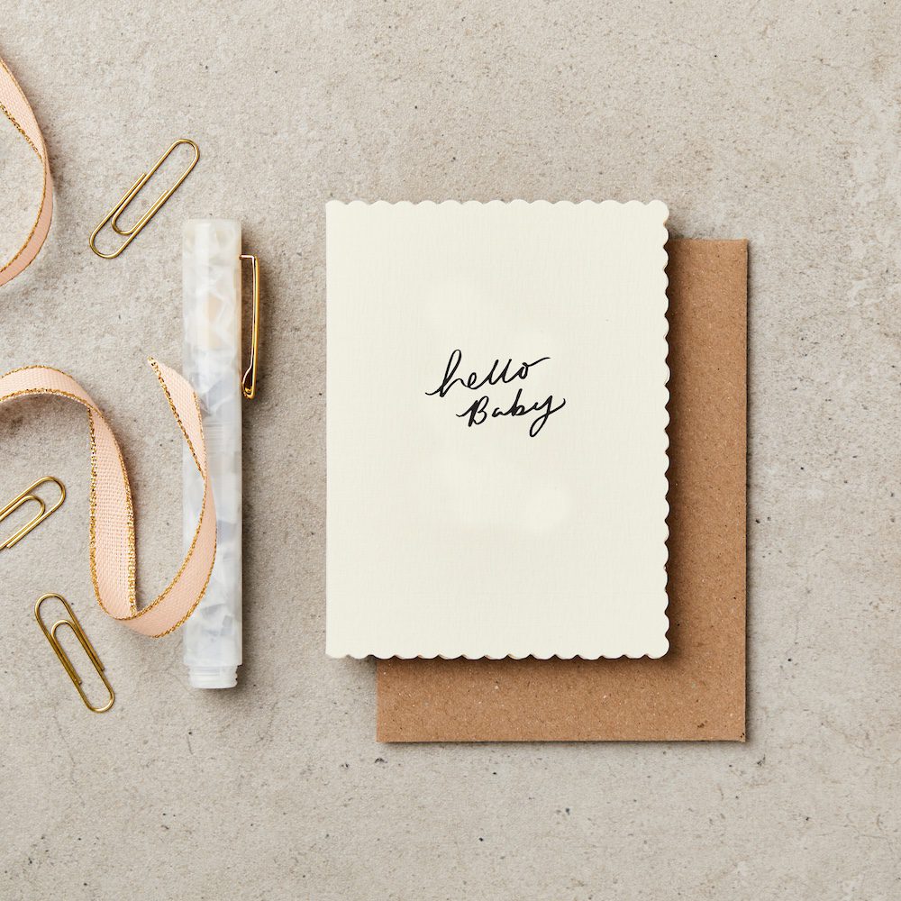 Kort - Baby shower - Hello baby!