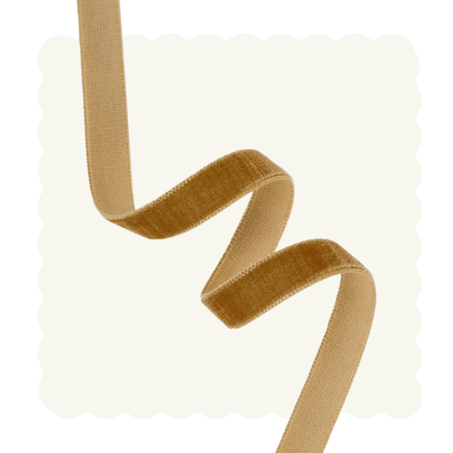 Velvet borði - Piparkökubrúnn - 20m