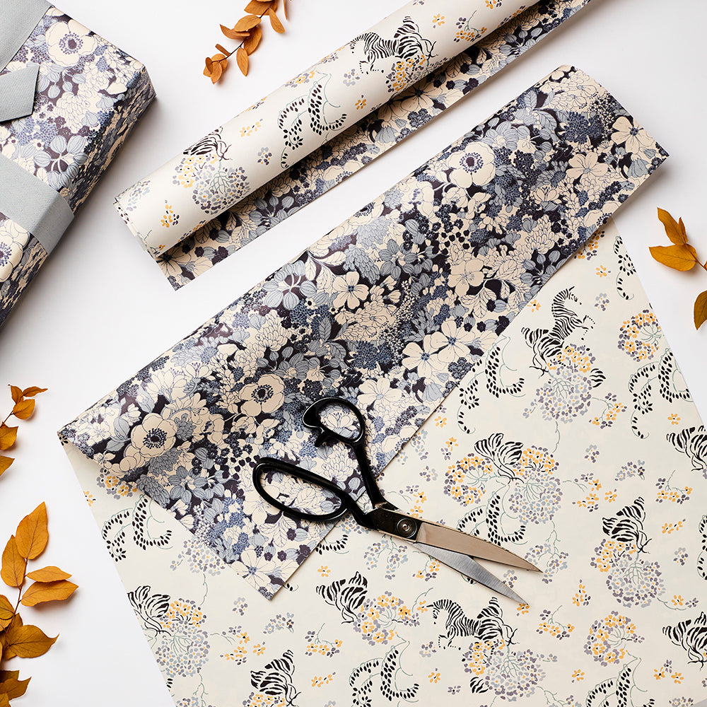 Gjafapappír - Zebra í blóma