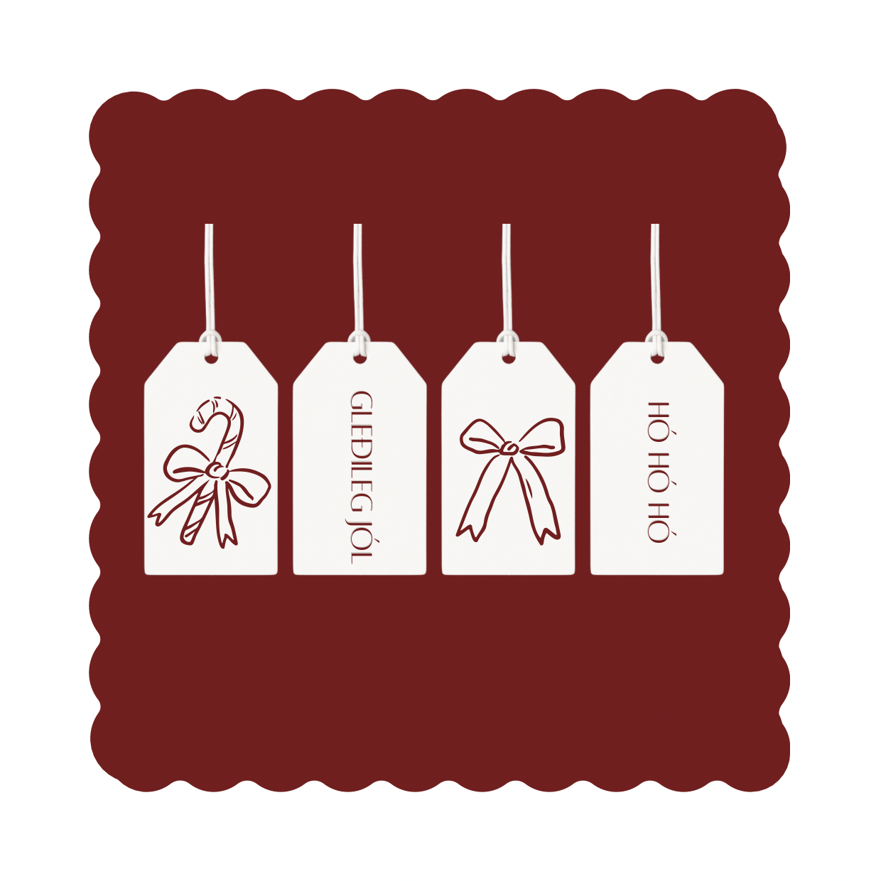 Merkimiðar - Gleðileg jól - 12stk