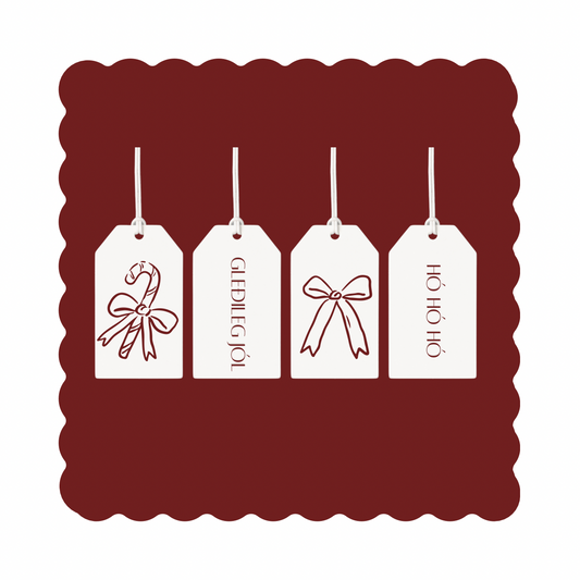 Merkimiðar - Gleðileg jól - 12stk